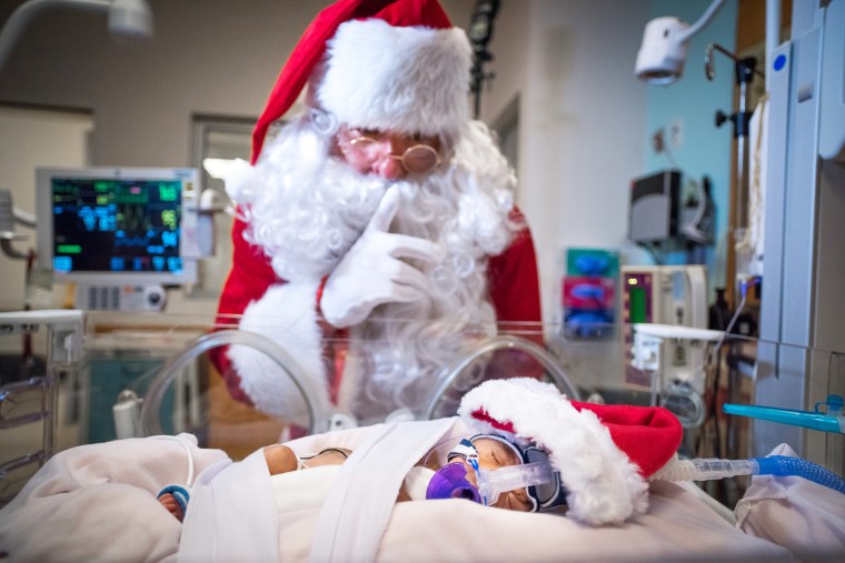 For families with babies in the NICU life is stressful. A visit from Santa gave many of them a much needed break from stress and medical emergencies.