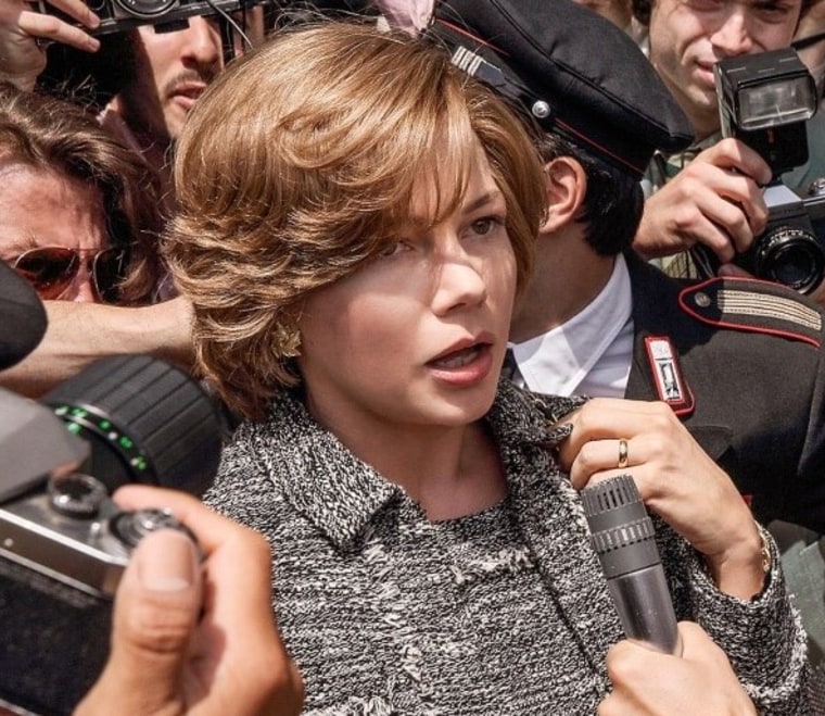 Michelle Williams as Gail Getty, dealing with the media frenzy surrounding the kidnapping of her son. 