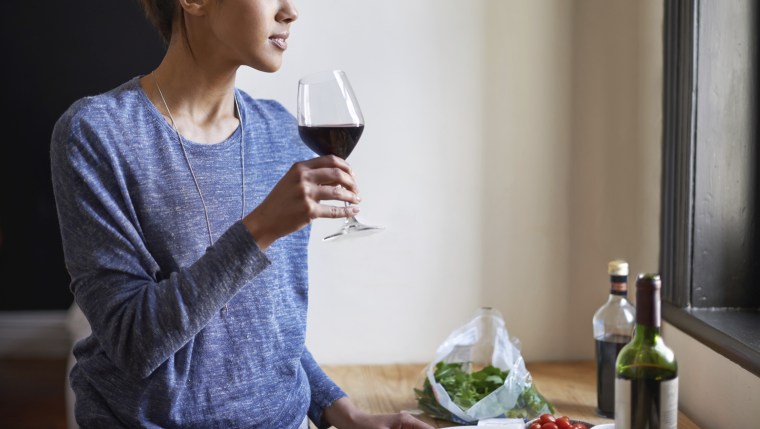 Image: Enjoying a glass of wine