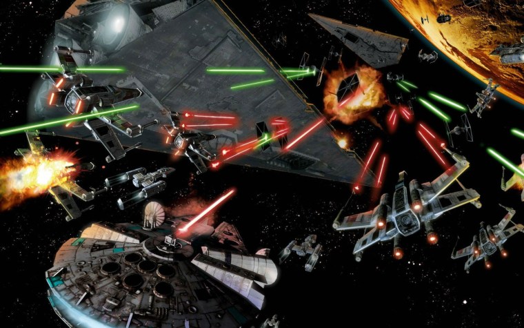 Image: Star Wars laser space battle