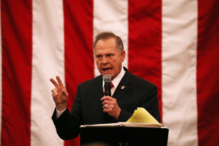 Image: GOP Senate Candidate Judge Roy Moore Holds Rally On Eve Of Election