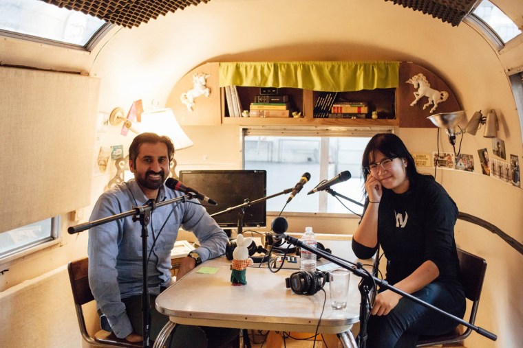 Zahir Janmohamed and Soleil Ho, co-hosts of the "Racist Sandwich" podcast.