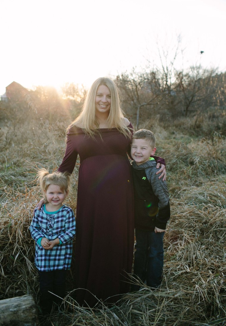 A maternity shoot for a mom who lost her husband in August. A mysterious rainbow showed up in her photos and she is attributing the rainbow to his spirit.