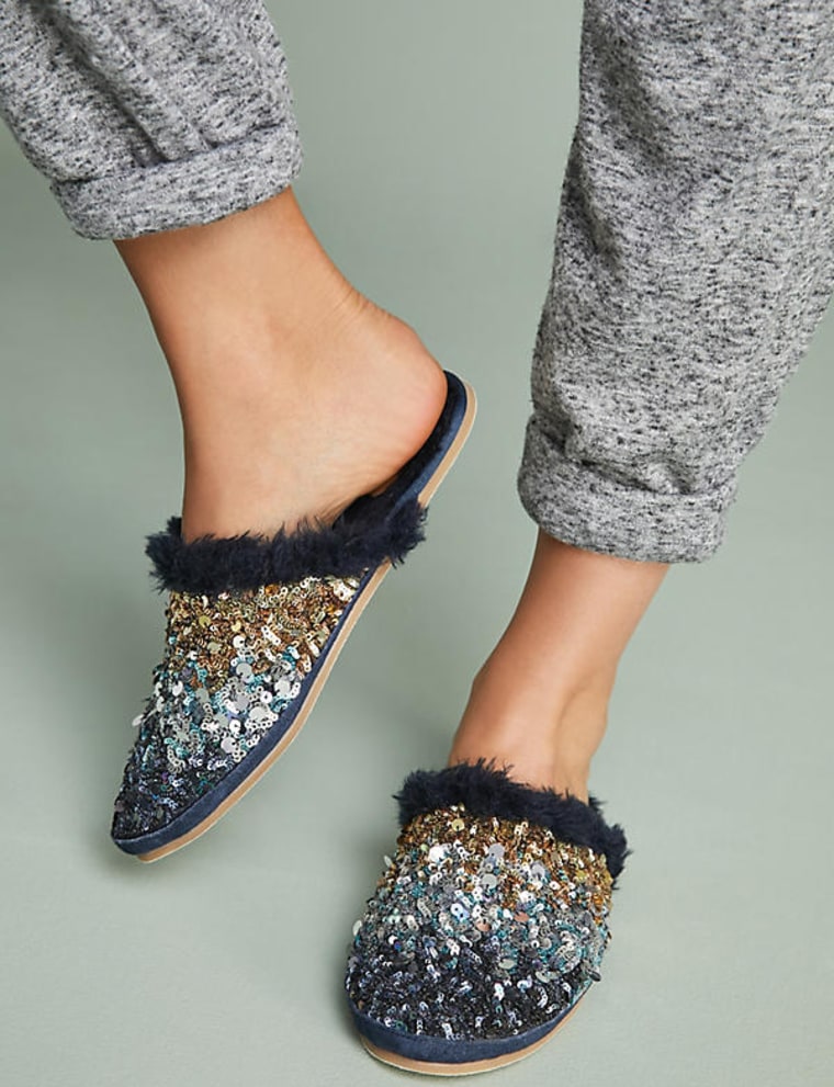 Sequin slippers