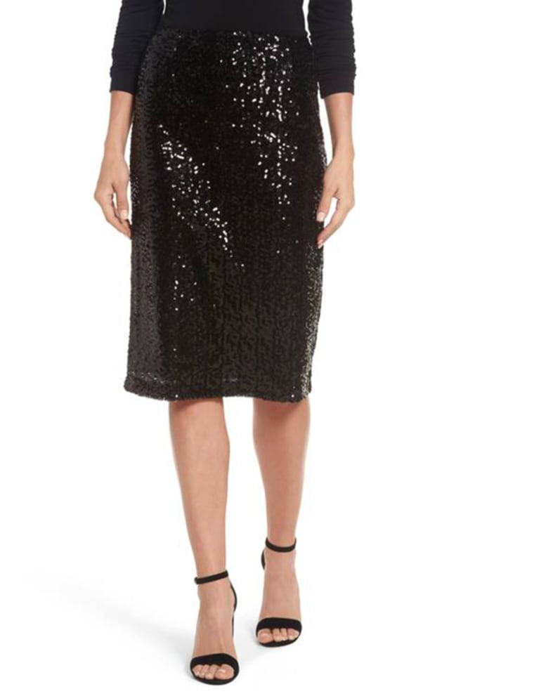 Sequin pencil skirt