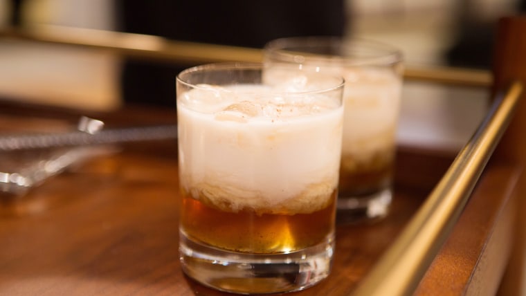 Jeff Mauro, host of "The Kitchen" on Food Network, joins Megyn Kelly TODAY to demonstrate how to make delicious holiday cocktails, including chocolate mint eggnog, a hot toddy, and a seasonal spin on a white Russian than Jeff calls an "off-white Chr
