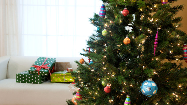 Christmas tree in living room