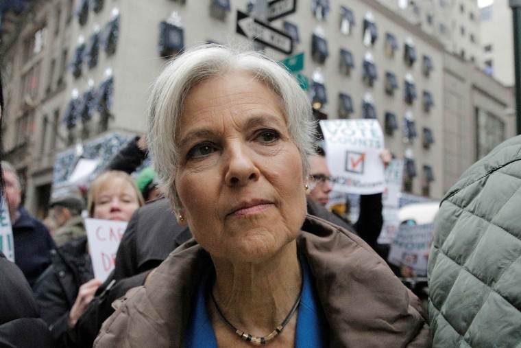 Image: Green Party presidential nominee Jill Stein arrives for a news conference outside Trump Tower in New York