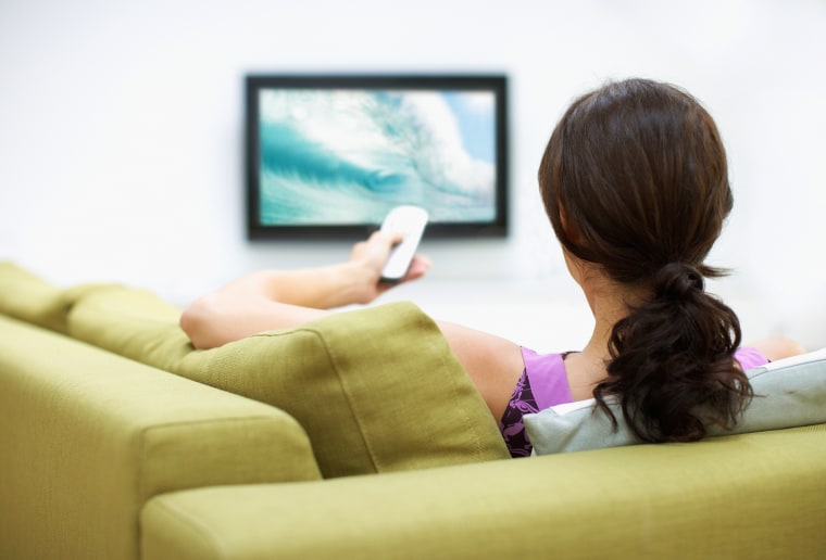 Image: Woman watching TV