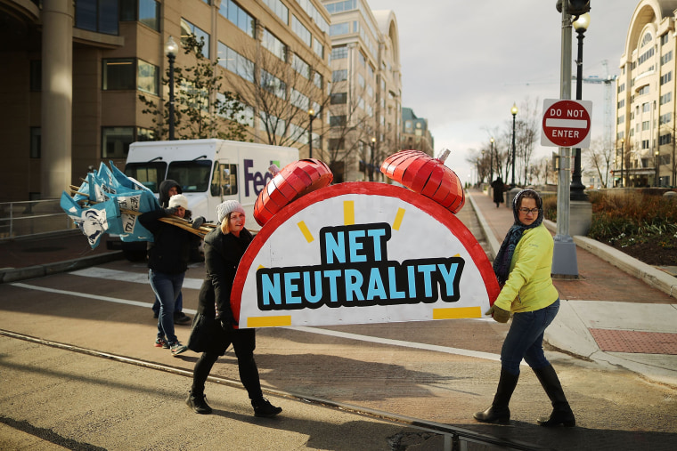Image: Protestors Rally At FCC Against Repeal Of Net Neutrality Rules