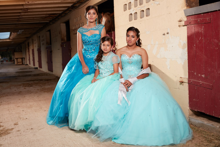 Jackie, Emely, and Nina from the HBO documentary that focuses on the Hispanic rite of passage.