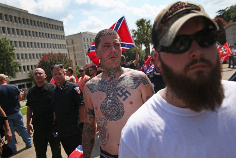 Image: Ku Klux Klan Holds Rally Outside South Carolina Statehouse