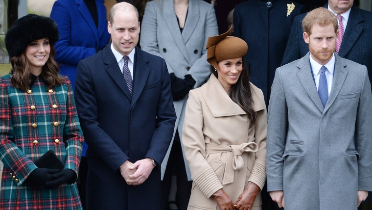 The Duke and Duchess of Cambridge, Meghan Markle and Prince Harry at Christmas Day Church service