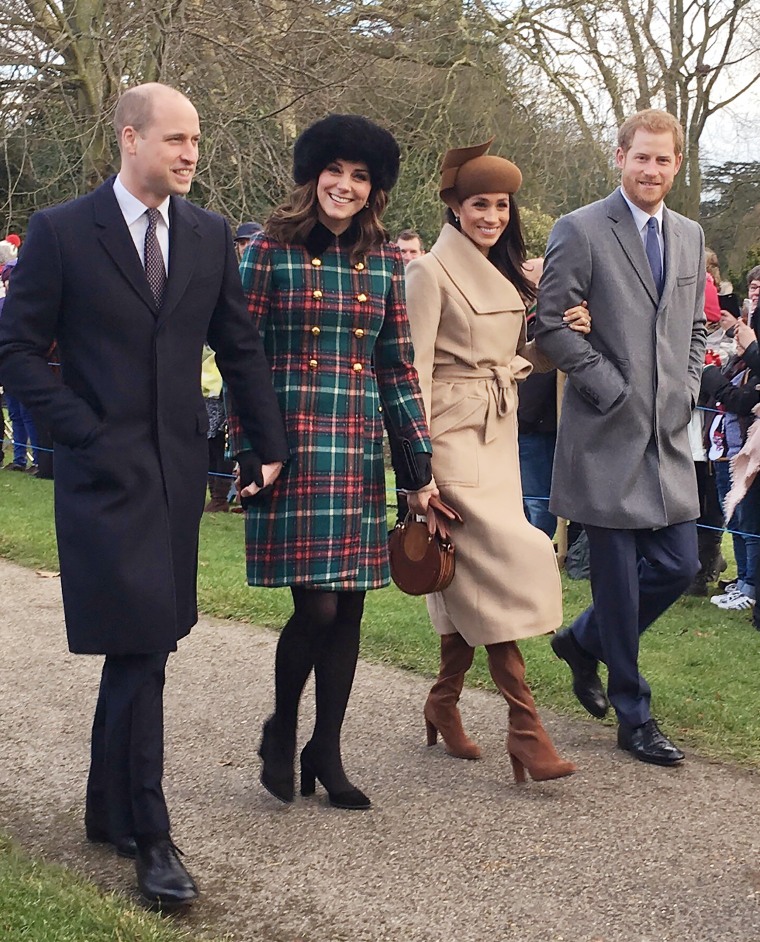 Meghan Markle, Prince Harry, Prince William, and Catherine, Duchess of Cambridge