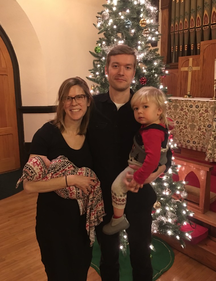 Conway with her husband, Joel Pearson, and their children, Thor and Verna.