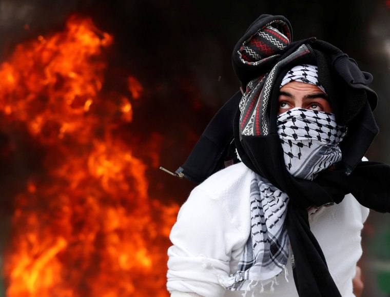 Image: A Palestinian protester
