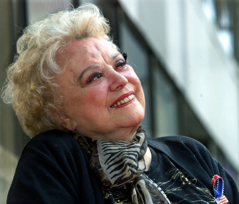 Image: FILE PHOTO -  Actress Rose Marie smiles as she listens to Carl Reiner recount their experiences together during ceremonies to honor her with a star on the Hollywood Walk of Fame in Hollywood