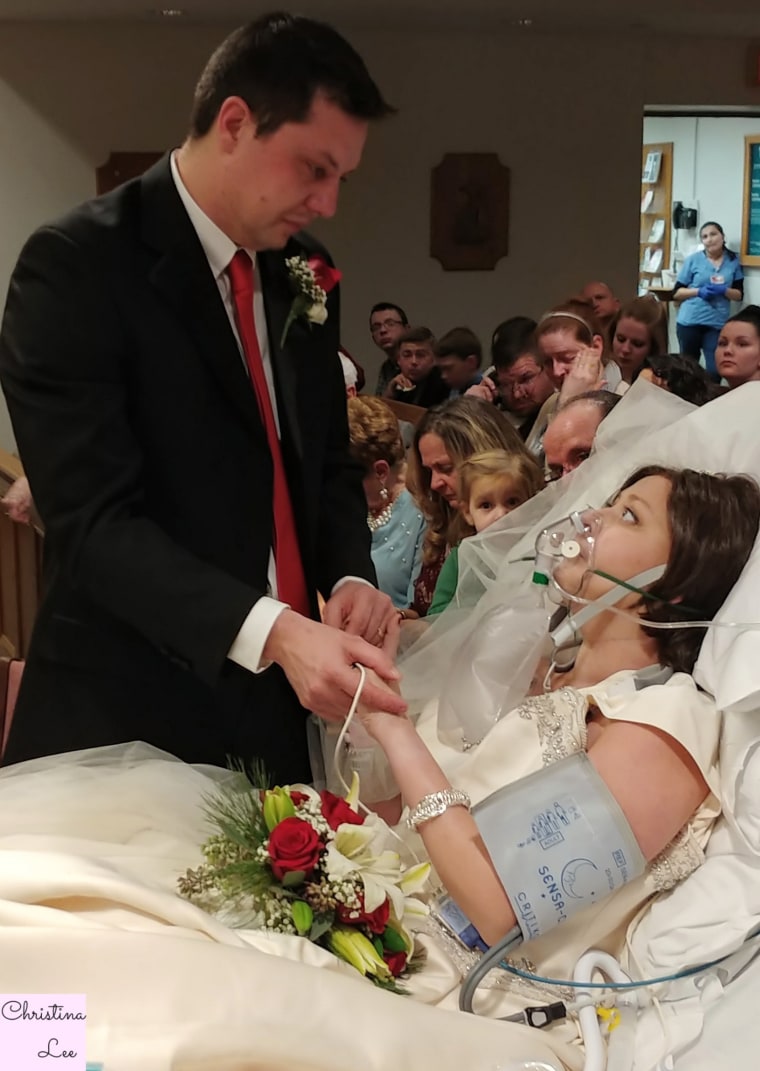 Hospital wedding of Heather and David Mosher