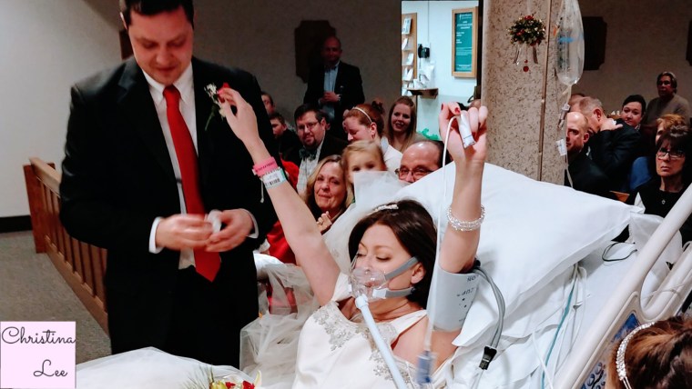 Hospital wedding of Heather and David Mosher