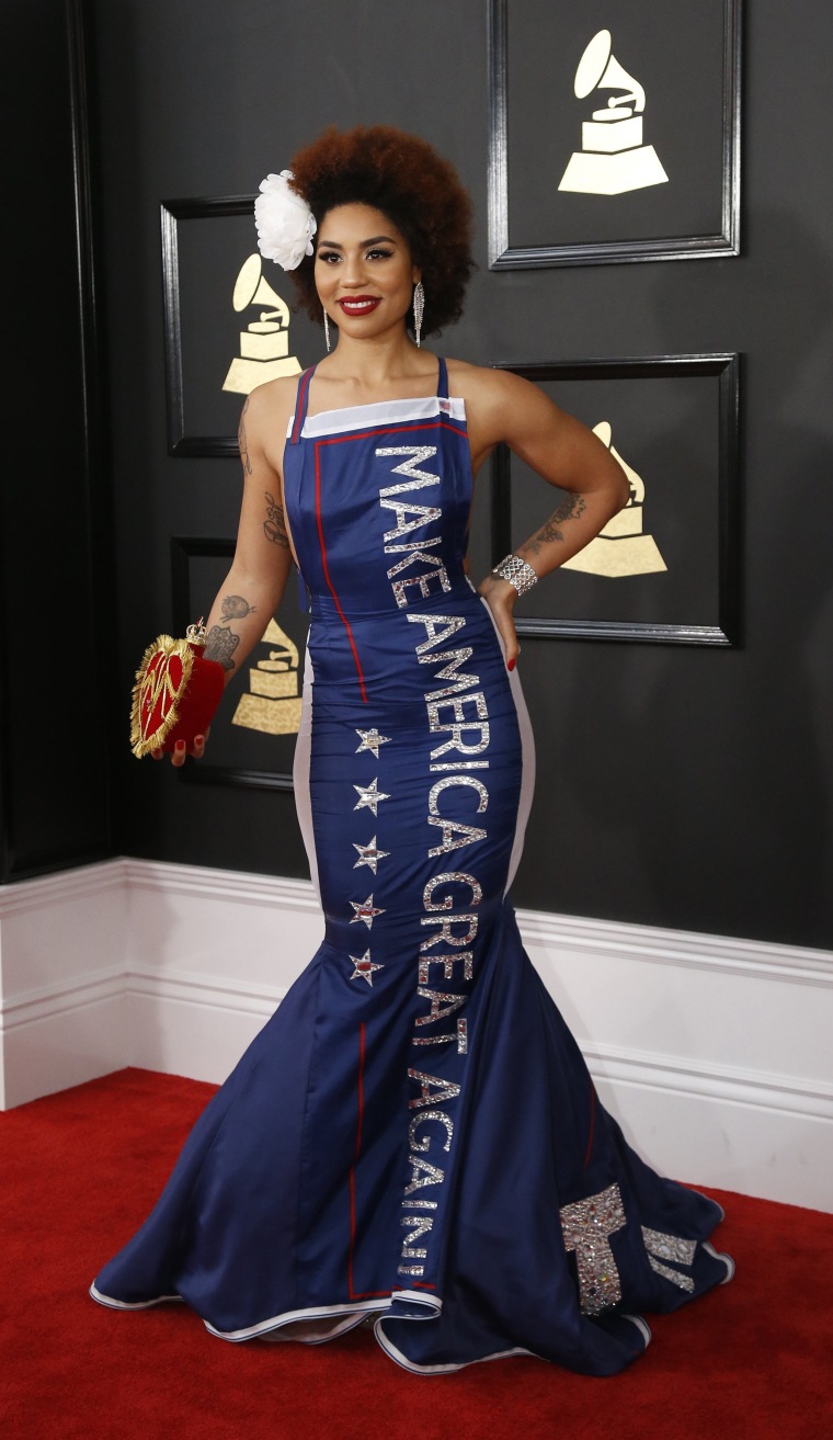 Image: Joy Villa arrives at the 59th Annual Grammy Awards in Los Angeles