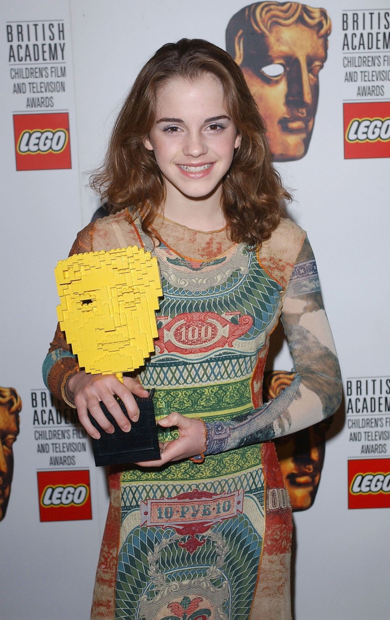 Posing in the pressroom at the British Academy Children's Film And Television Awards.