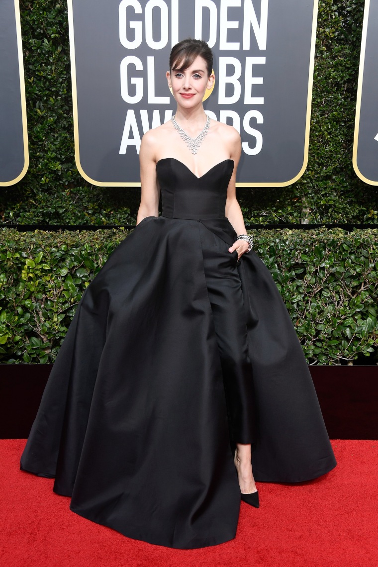 Millie Bobby Brown Wears Black Dress at Golden Globes 2018