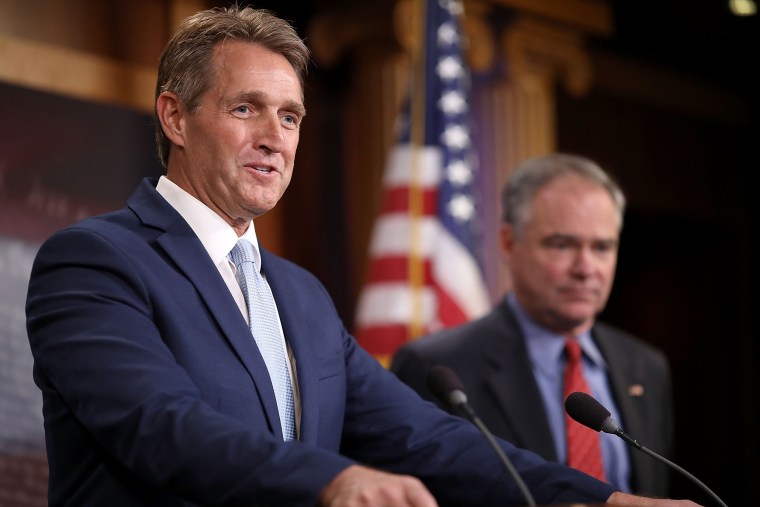 Image: Senators Flake And Kaine Promote Use Of Military Force Against Terror Groups