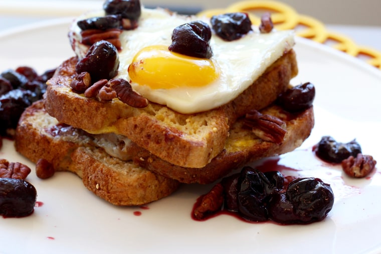 This Protein-Rich Cherry French Toast swaps in warm fruit for butter.