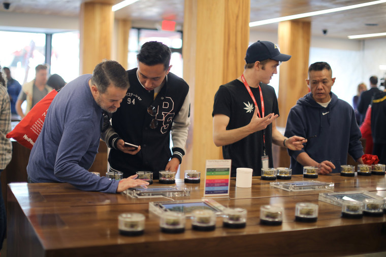 Image: Recreational marijuana is displayed for sale at the MedMen store in West Hollywood