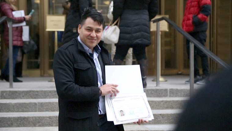 Image: Mario Barrientos at his naturalization ceremony