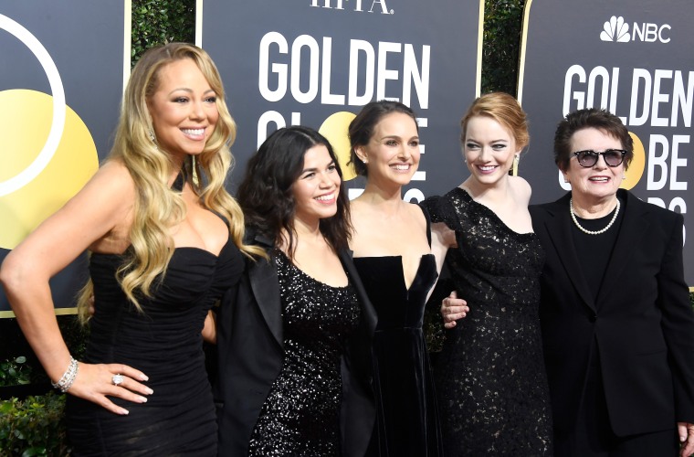 Image: Mariah Carey, America Ferrera, Natalie Portman, Emma Stone and Billie Jean King