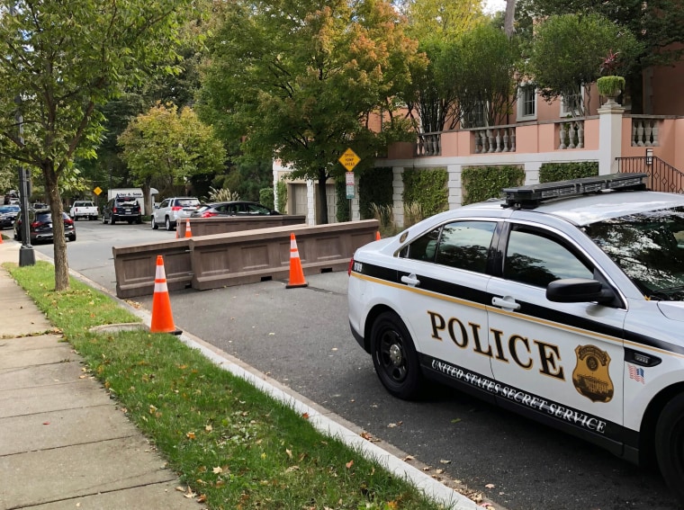Image: A U.S. Secret Service police vehicle is parked on the street leading to former President Barack Obama's home in the Kalorama neighborhood in Washington
