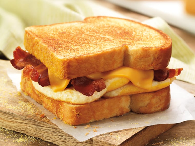 The big n' toasted breakfast sandwich is among the items leaving the Dunkin' Donuts menu.