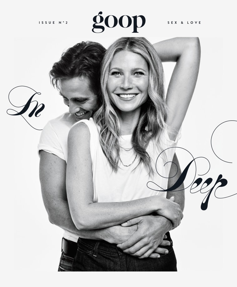 Gwyneth Paltrow announced her engagement to Brad Falchuk in grand fashion - on the cover of the latest issue of Goop.