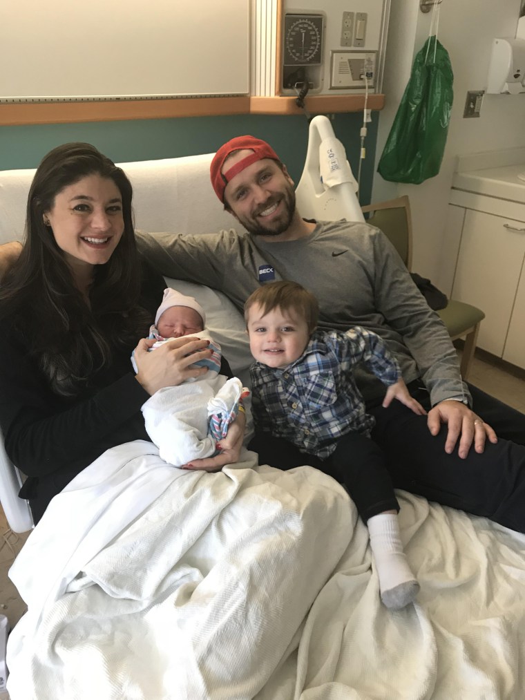 After leaving the hospital after giving birth to her son, Teddy, Kristin Johnston stopped at Taco Bell to grab something to eat.