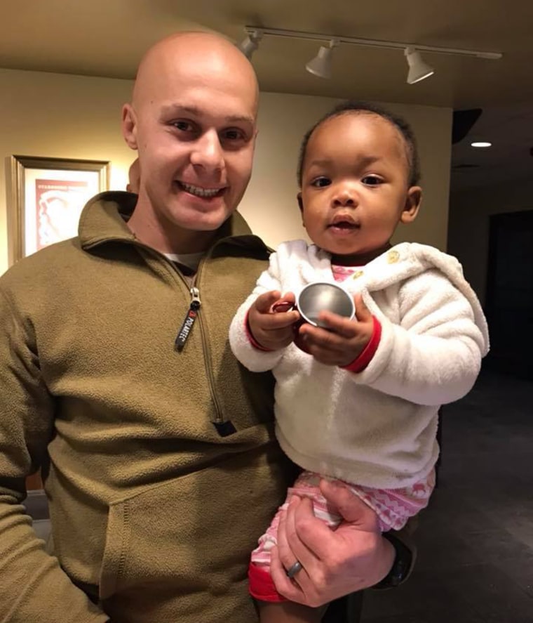 Trooper Brad even bought Dilynn a little espresso cup she'd been playing with all morning. According to Dilynn's mom, she still plays with the tiny toy today.