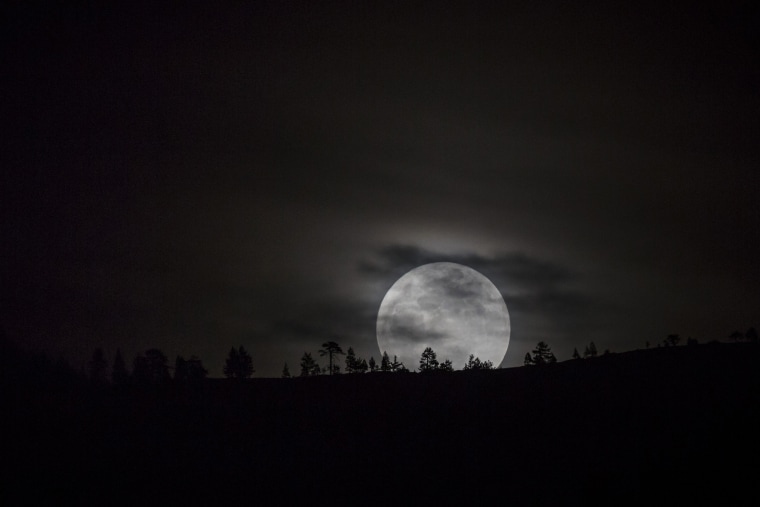 Image: A full moon rises over El Capitan in Yosemite National Park