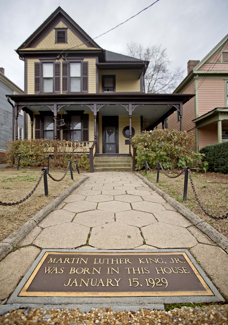 Image: The home where Civil Rights leader Martin Luther King Jr., was born in the historic Sweet Auburn historic district in Atlanta