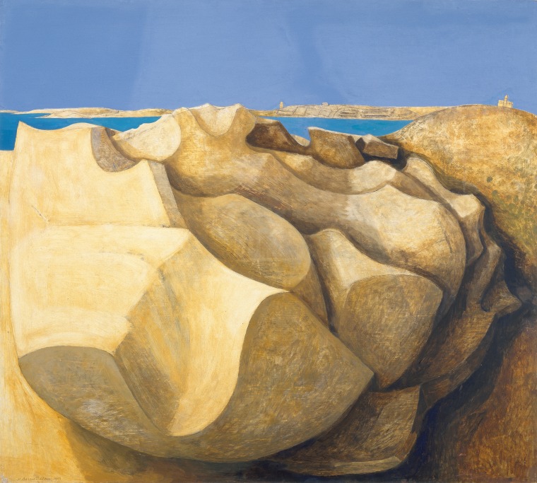 "Rocks, St Mary's, Scilly Isles," 1953, by Wilhelmina Barns-Graham. 