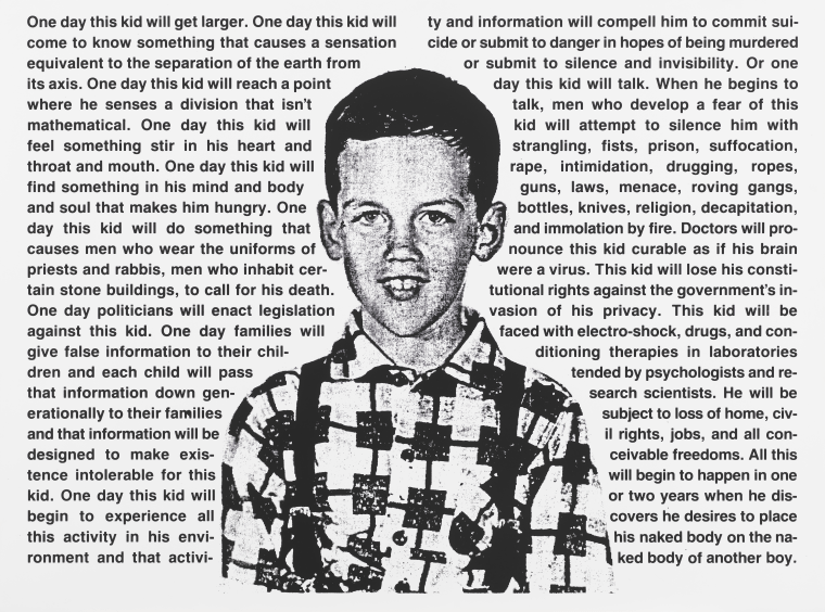 Untitled (One day this kid...), 1990, by David Wojnarowicz
