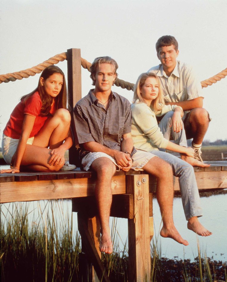 The cast of television's 'Dawson's Creek' poses for a photo in 1997