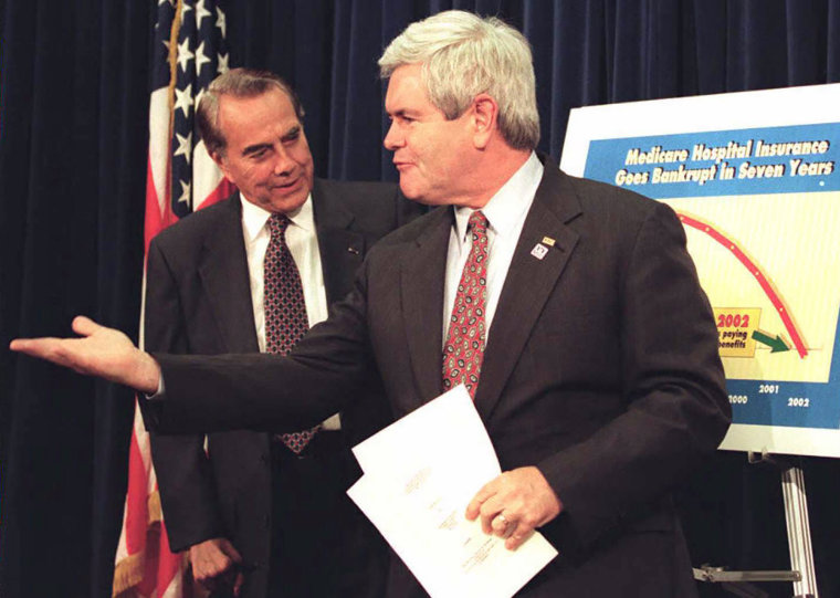 Image: Newt Gingrich, Bob Dole