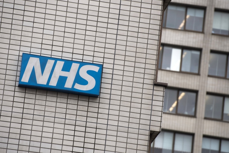 Image: NHS sign outside a hospital in London