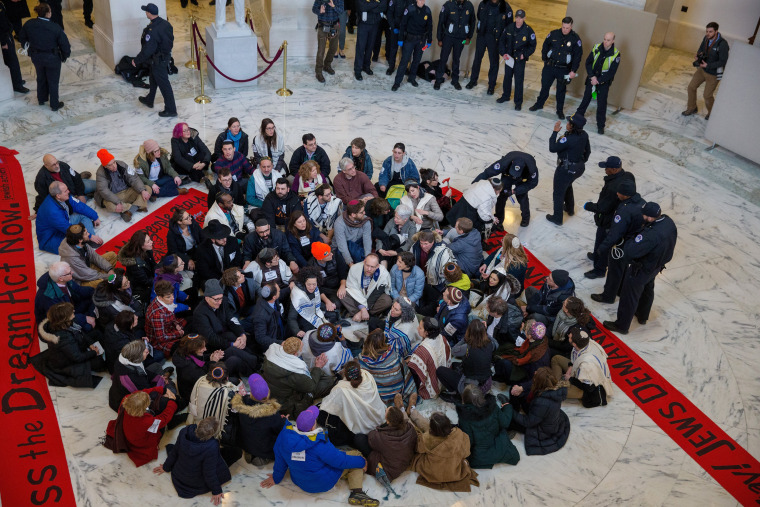 Image: Capitol Hill police arrest Jewish activists protesting for passage of a clean DACA bill