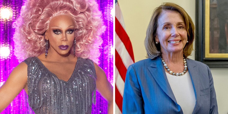 Image: RuPaul and Nancy Pelosi.