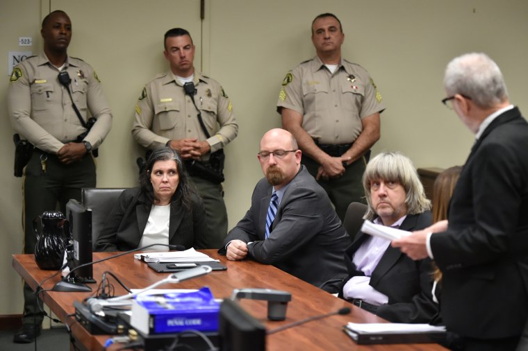 Image: David Turpin and Louise Turpin appear in court for their arraignment in Riverside