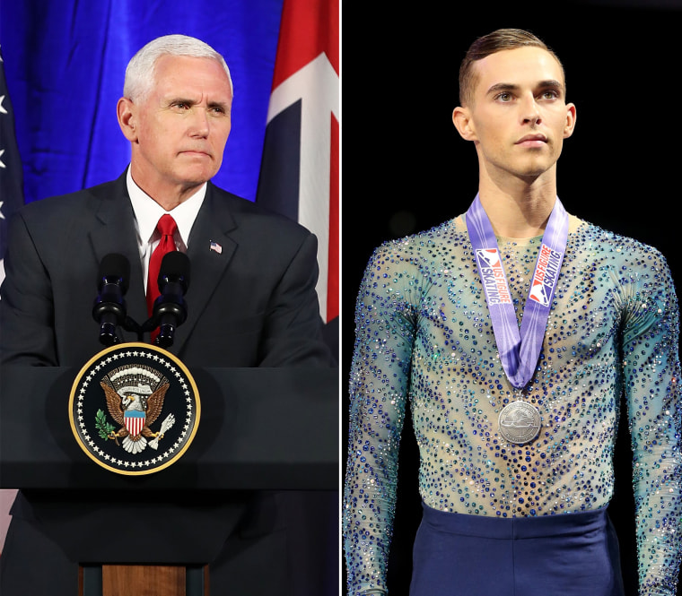 Image: Mike Pence, Adam Rippon