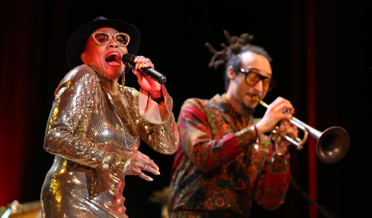 American jazz singer, Dee Dee Bridgewater, performing at the 33rd annual International Jazz Plaza Festival in Havana, Cuba on 1/18/2018.