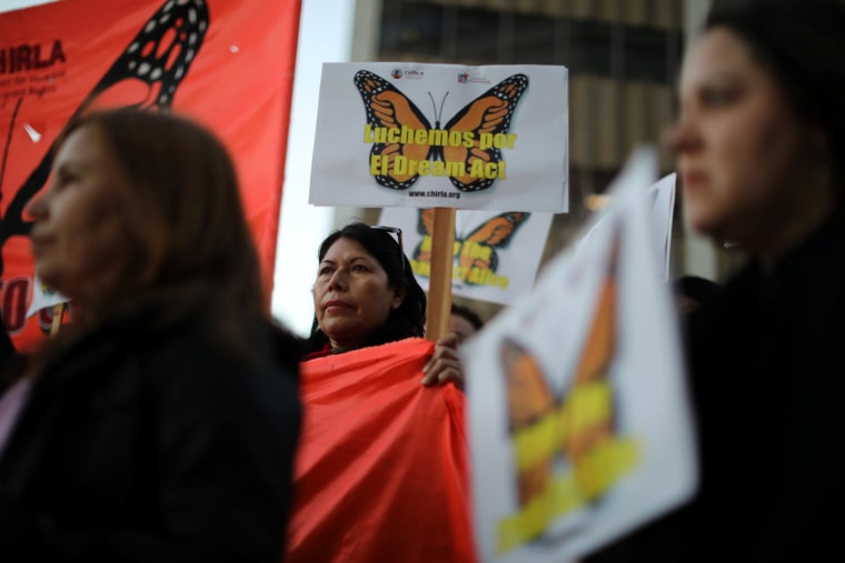 Image: People protest for immigration reform for DACA recipients and a new Dream Act in Los Angeles