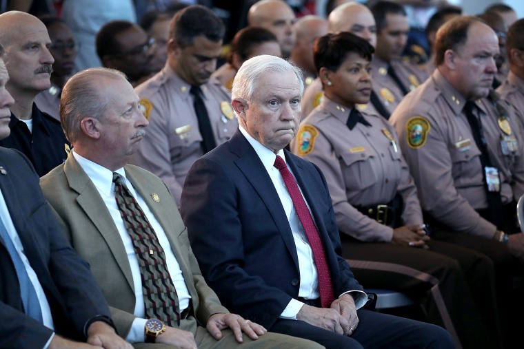 Image: Attorney General Jeff Sessions And ICE Director Homan Speak On Sanctuary Policies In Miami